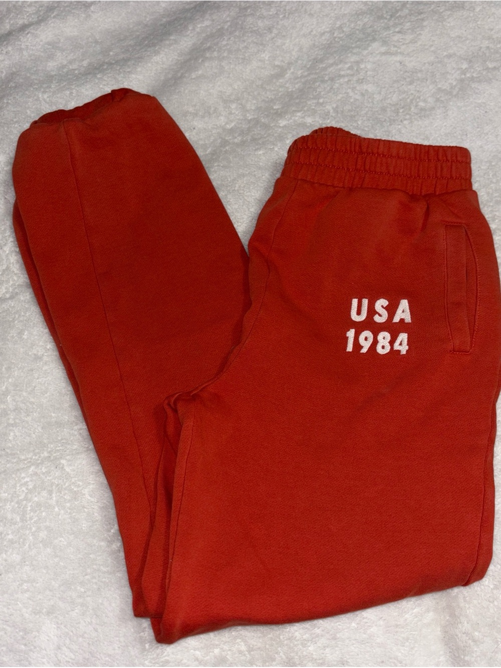 Lazy Sunday Burnt Orange USA 1984 Sweatpants Women’s Size S